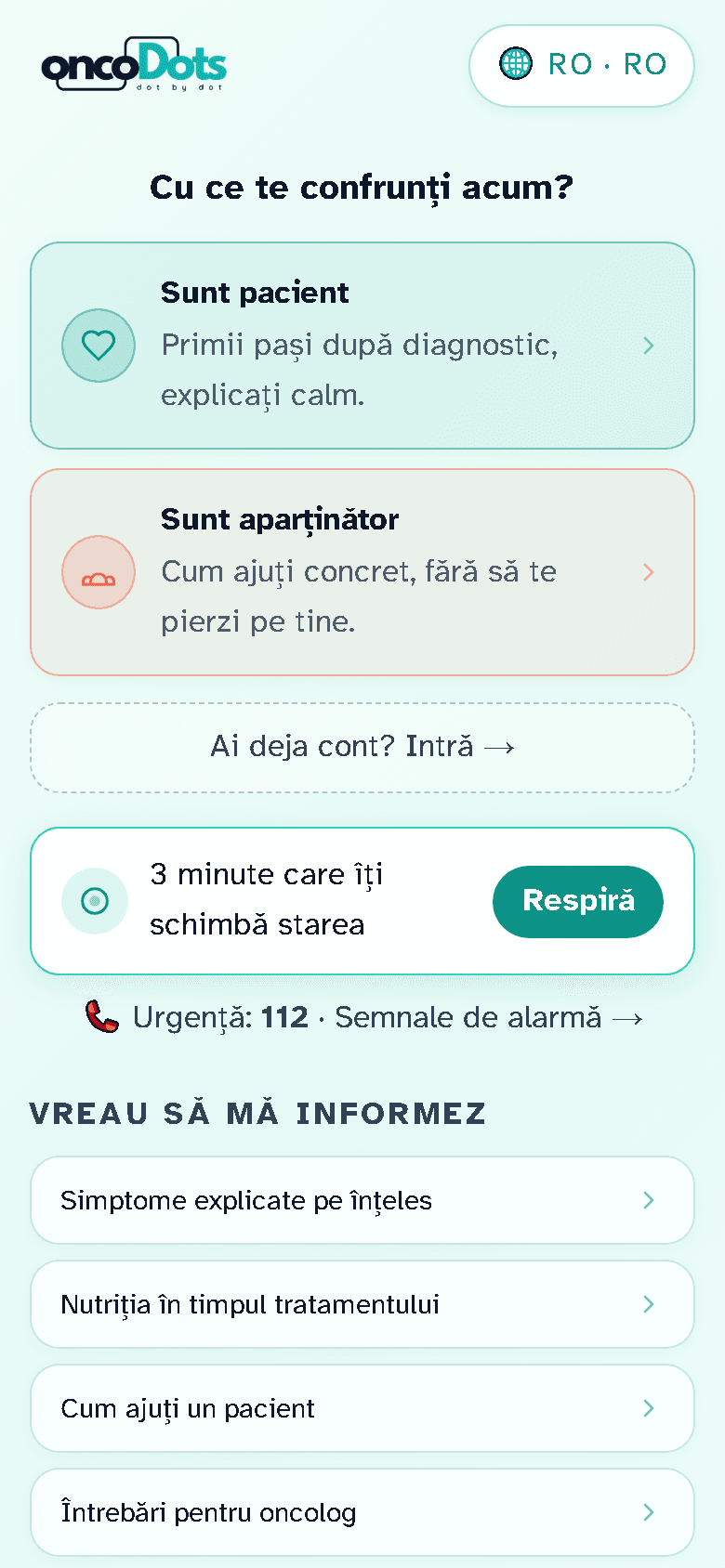 Ecranul de start
